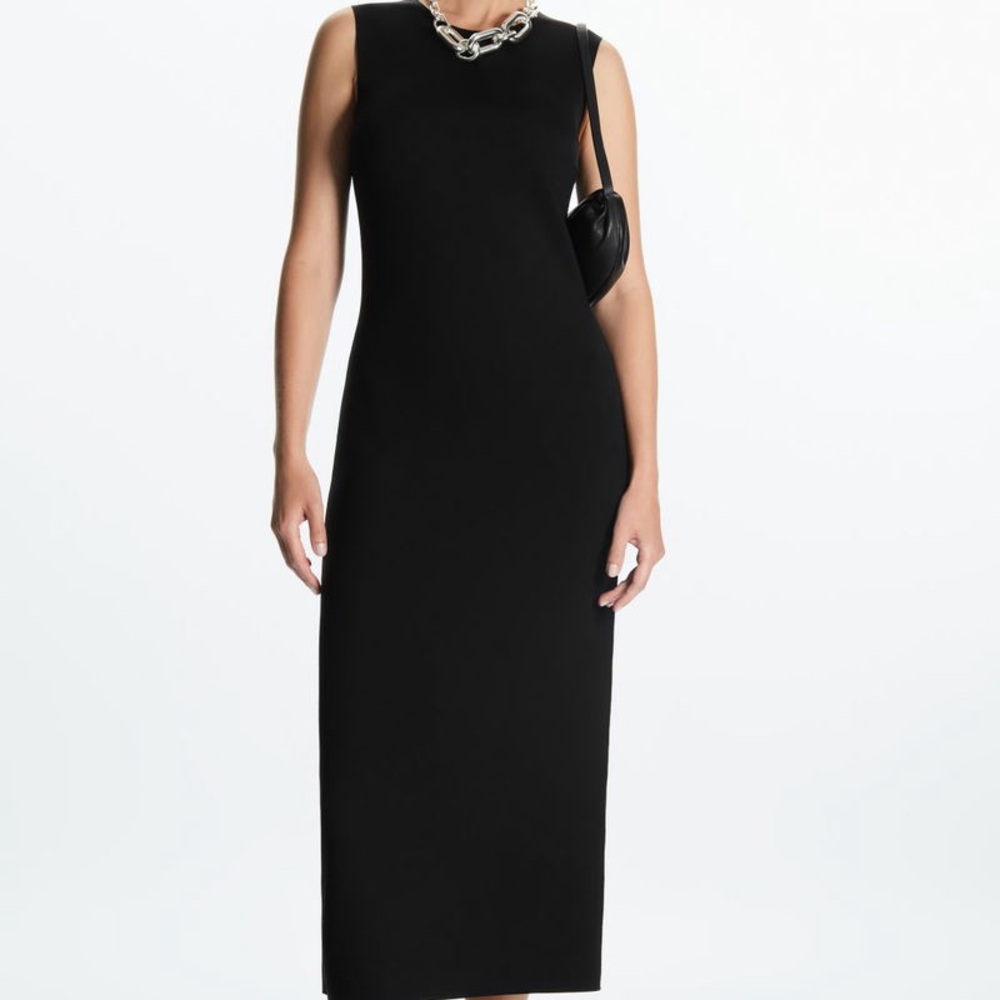 COS Slim-Fit Scuba Midi Dress